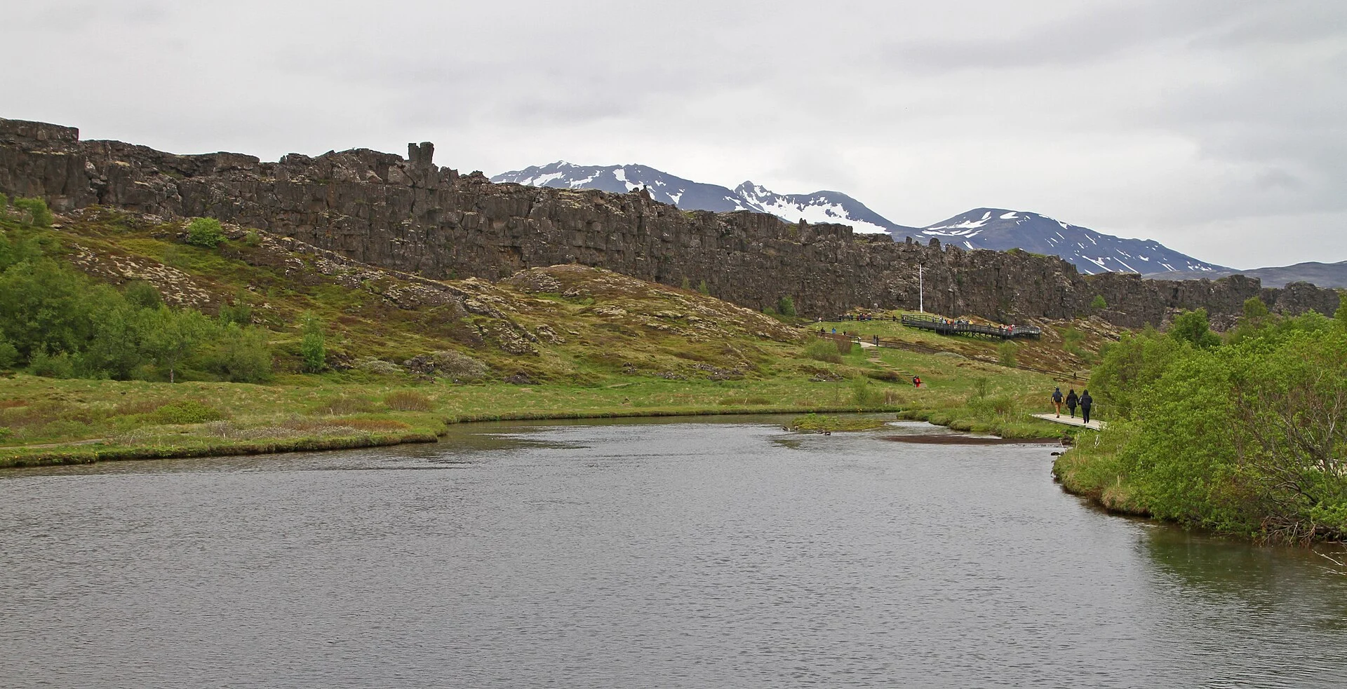 Lögberg area with flagpole