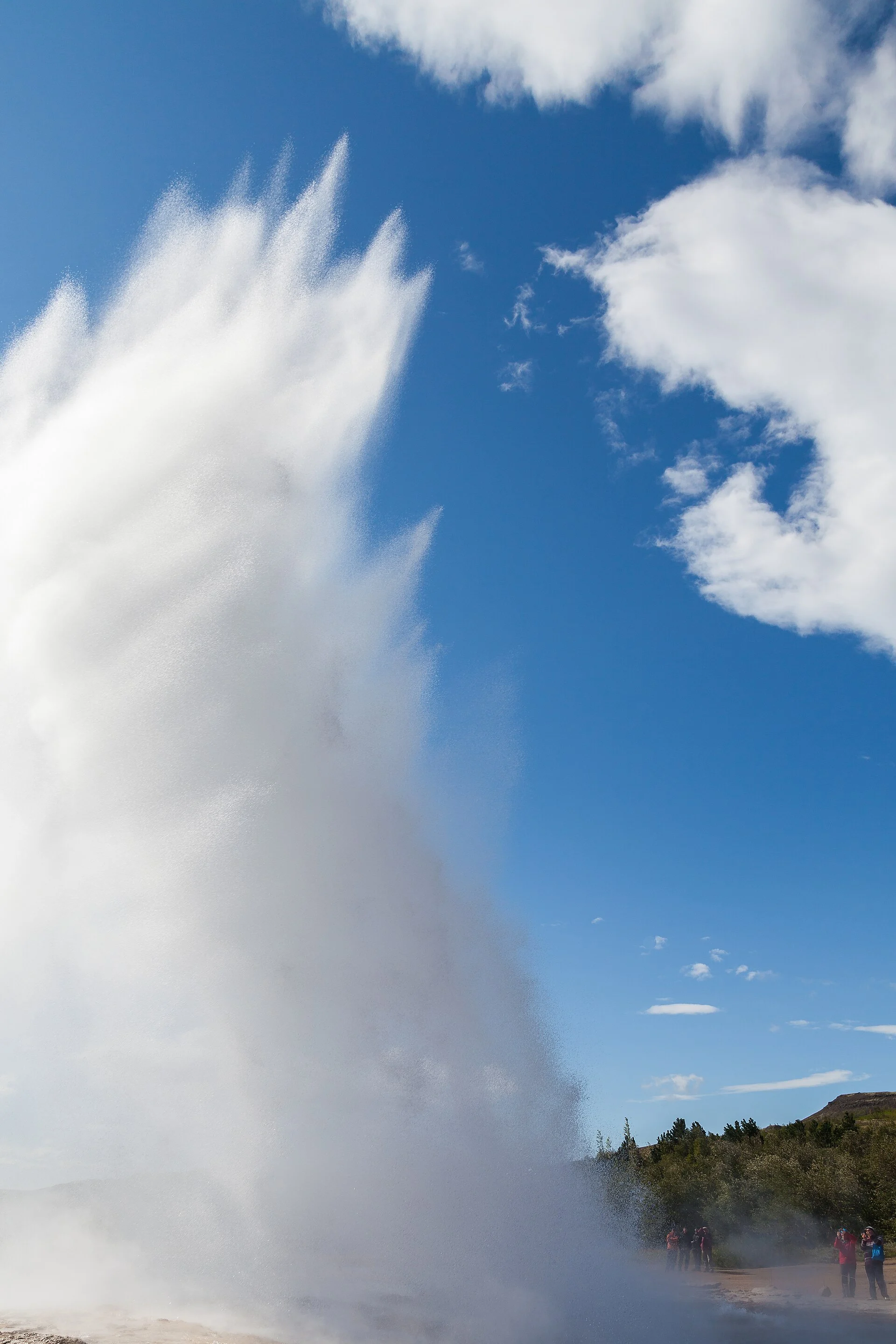 Strokkur erupting in the Haukadalur geothermal area